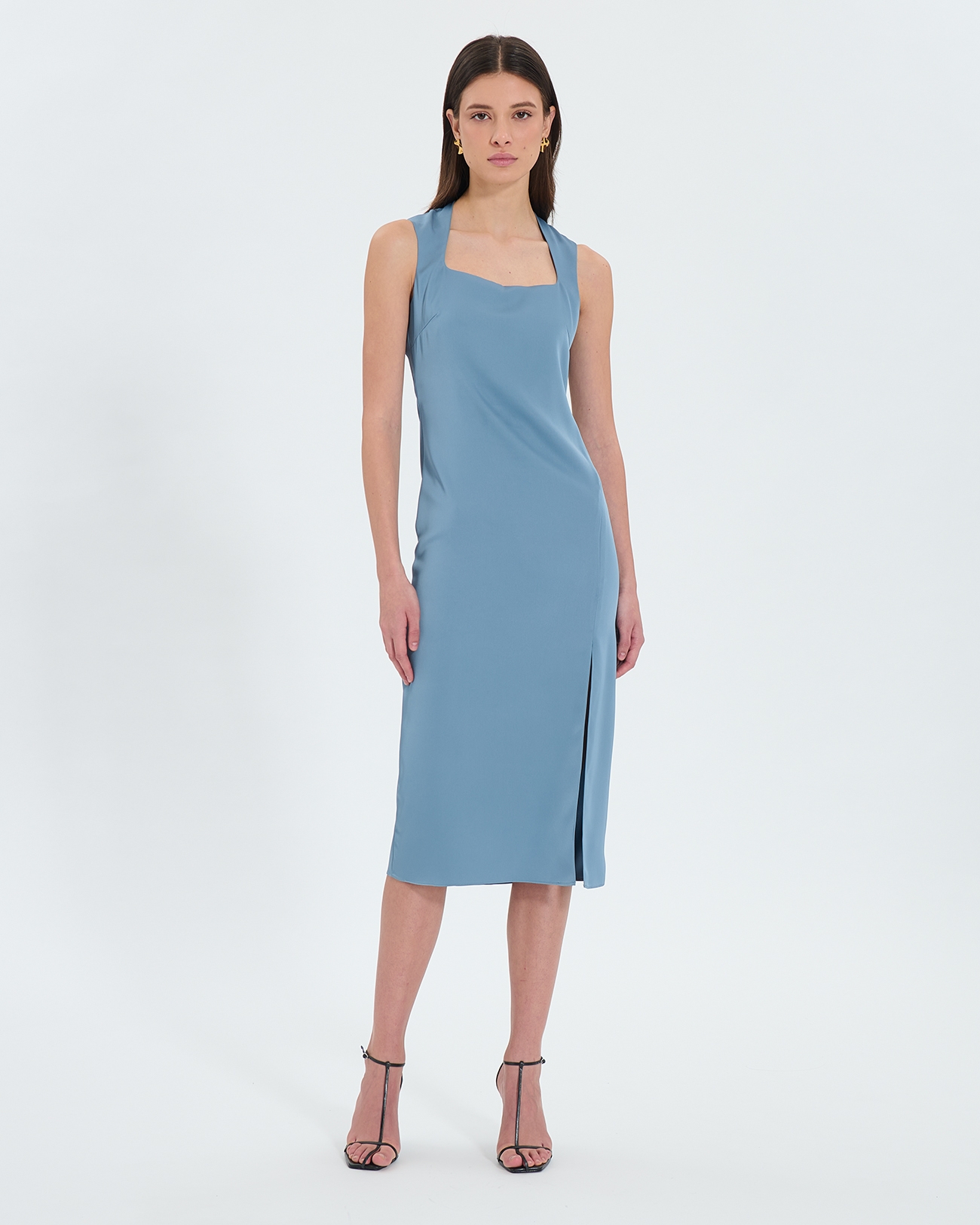Robe Zapa En Lin Beige Taille 42 - Style évasé, Longueur Genou - état Comme Neuf